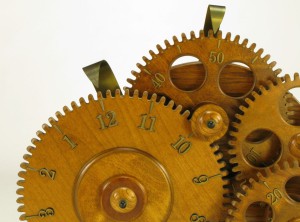 Brass and Carved Wood Gears